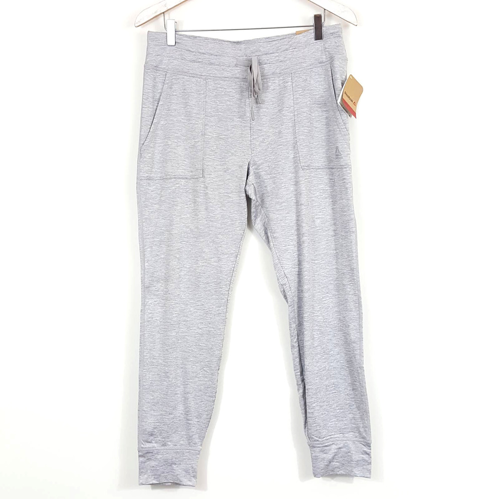 Reebok Silver Heather Ambition Leggings Stretch Women's Size Large